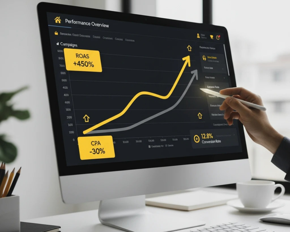 tableau de bord des leads générés par consultant marketing digital freelance